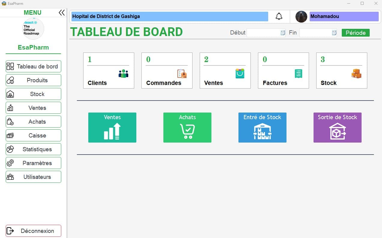 EsaPharm — Gestion pharmacie